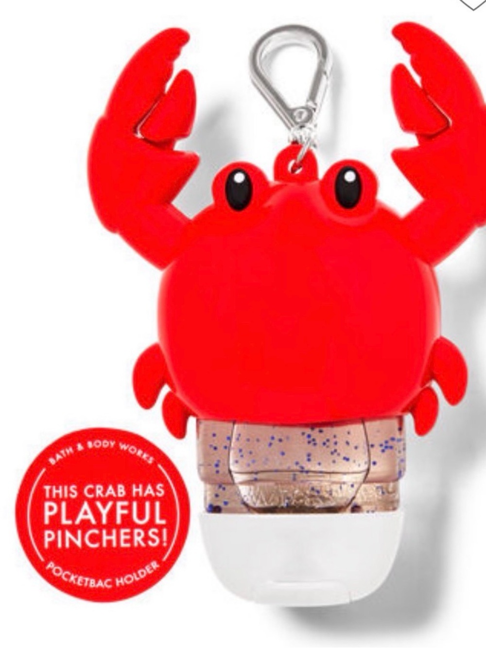 Bath & Body Works NWT Red Crab PocketBac Holder Keychain